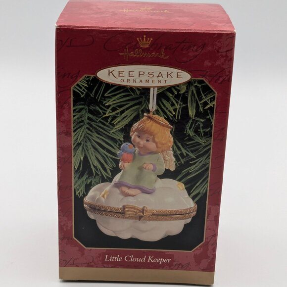 Hallmark Keepsake Little Cloud Keeper 1999, Fine Porcelain Hinged Box Ornament - Picture 8 of 11